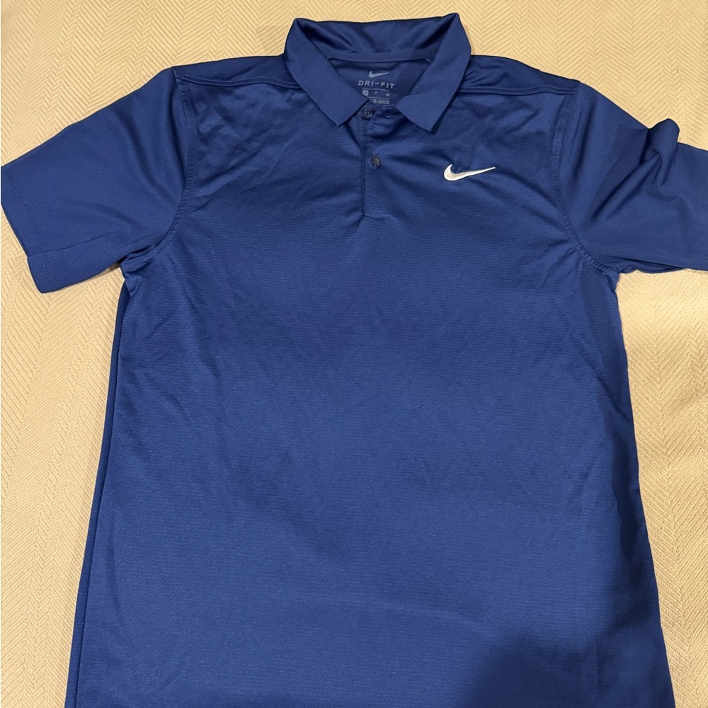 Nike Dri-Fit Men's Blue Polo Shirt Small